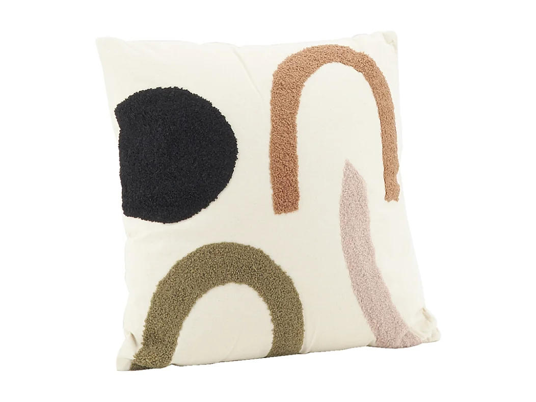 Coussin rectangulaire en coton motif abstrait