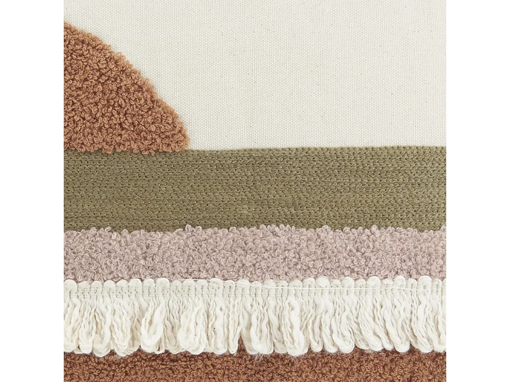 Cuscino rettangolare in cotone con disegno astratto