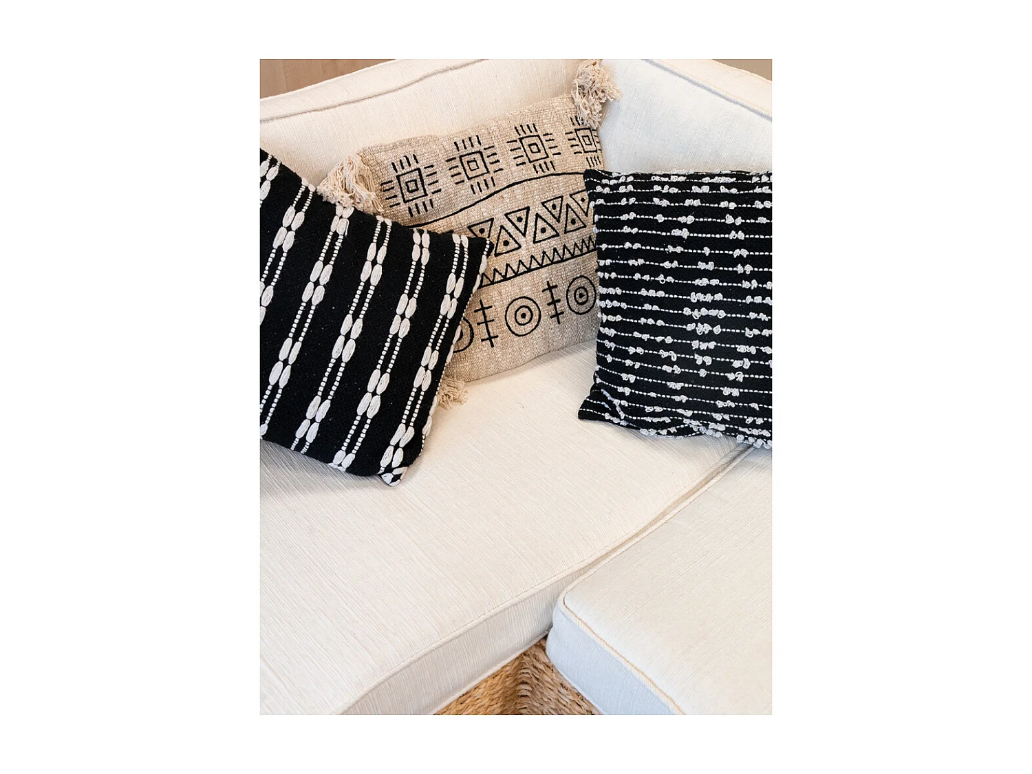 Coussins en coton graphiques (Lot de 2)