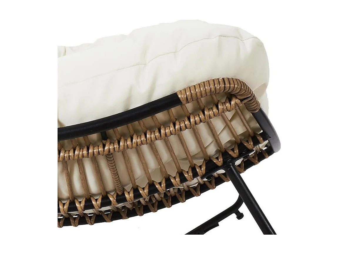 Fauteuil A Bacsule Tulum Coussin Beige Beige, Marron