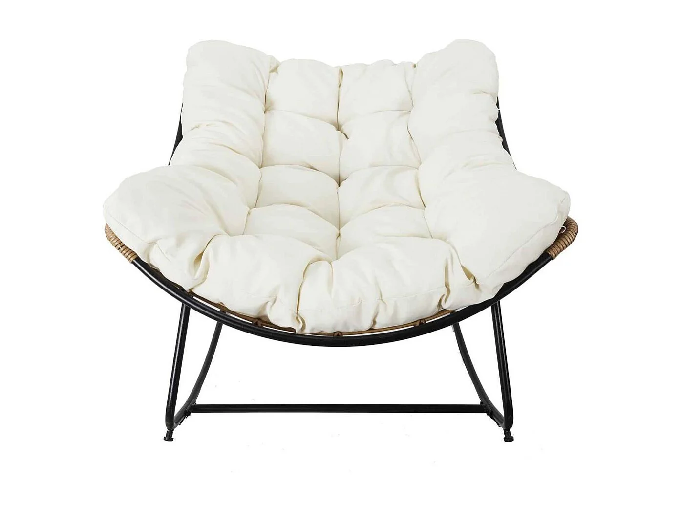 Fauteuil A Bacsule Tulum Coussin Beige Beige, Marron