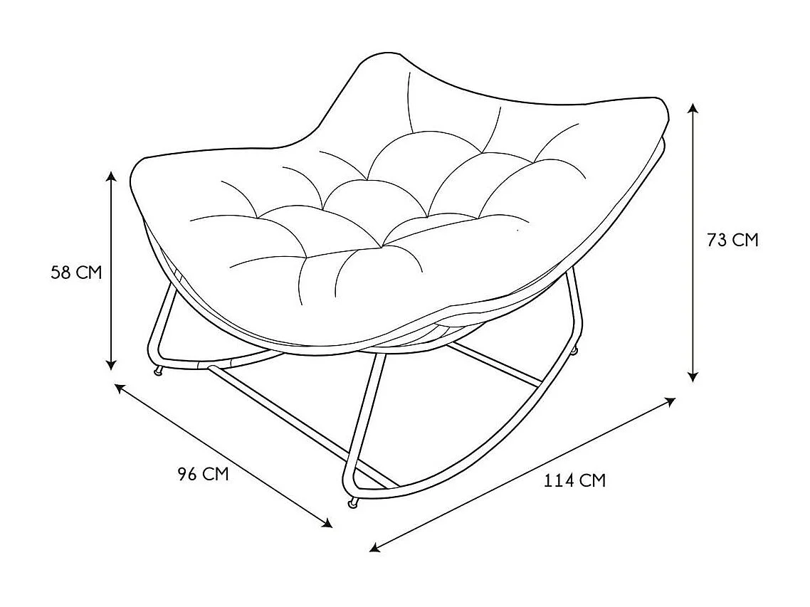 Fauteuil A Bacsule Tulum Coussin Beige Beige, Marron