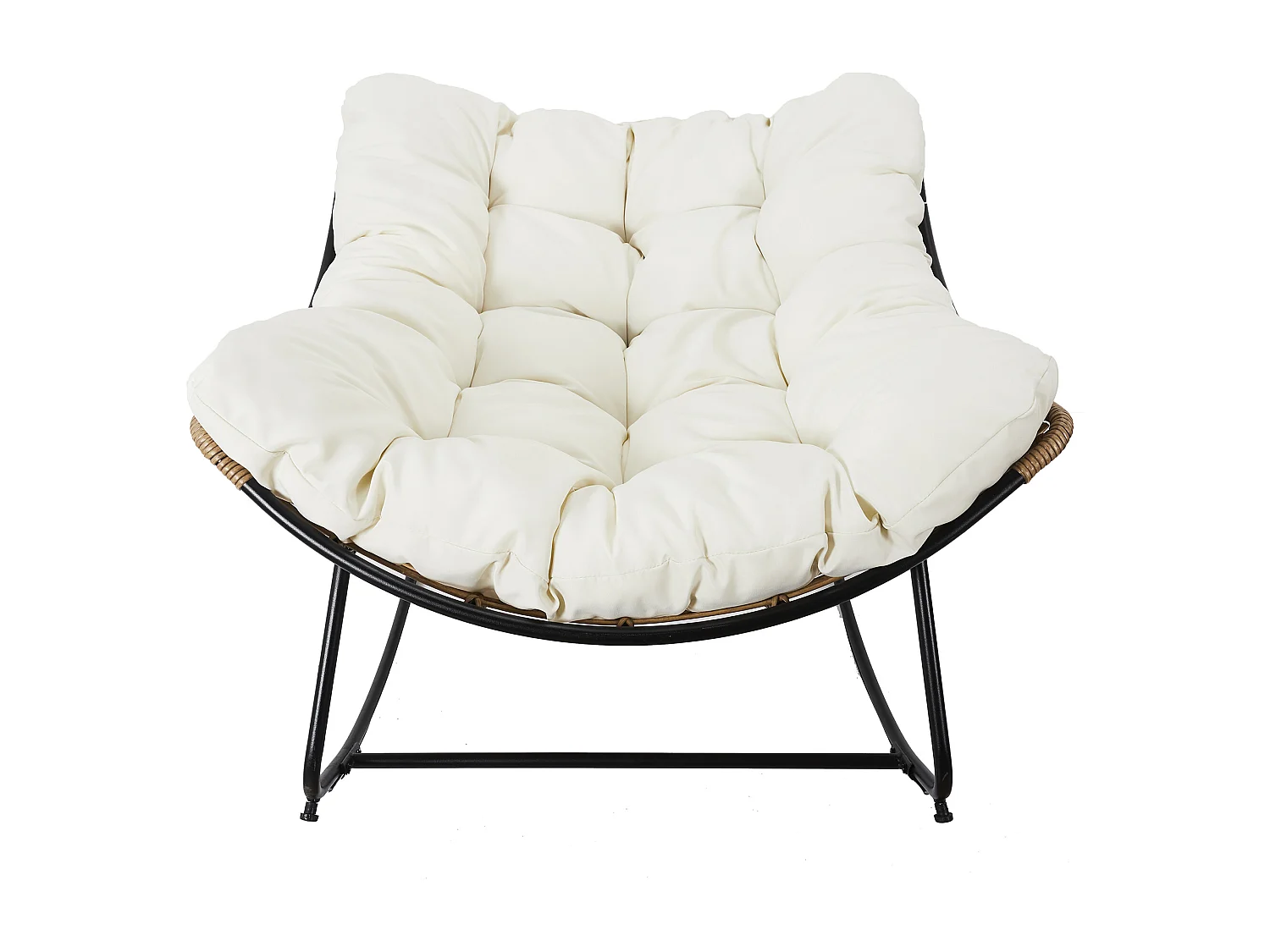 Fauteuil A Bacsule Tulum Coussin Beige Beige, Marron