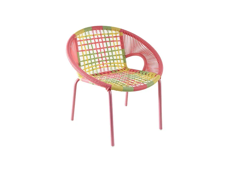 Fauteuil enfant multicolore en polyrésine