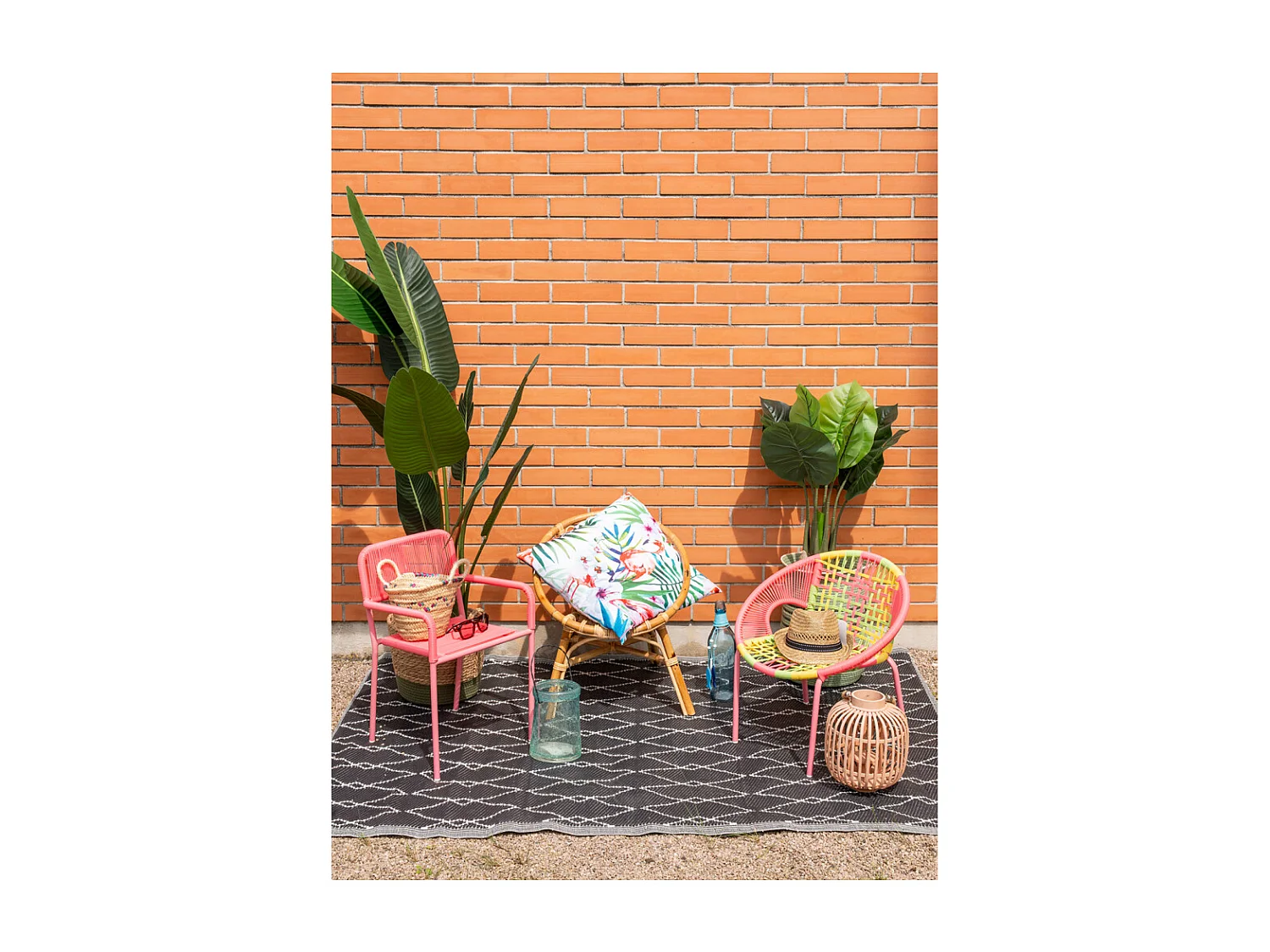 Fauteuil enfant multicolore en polyrésine