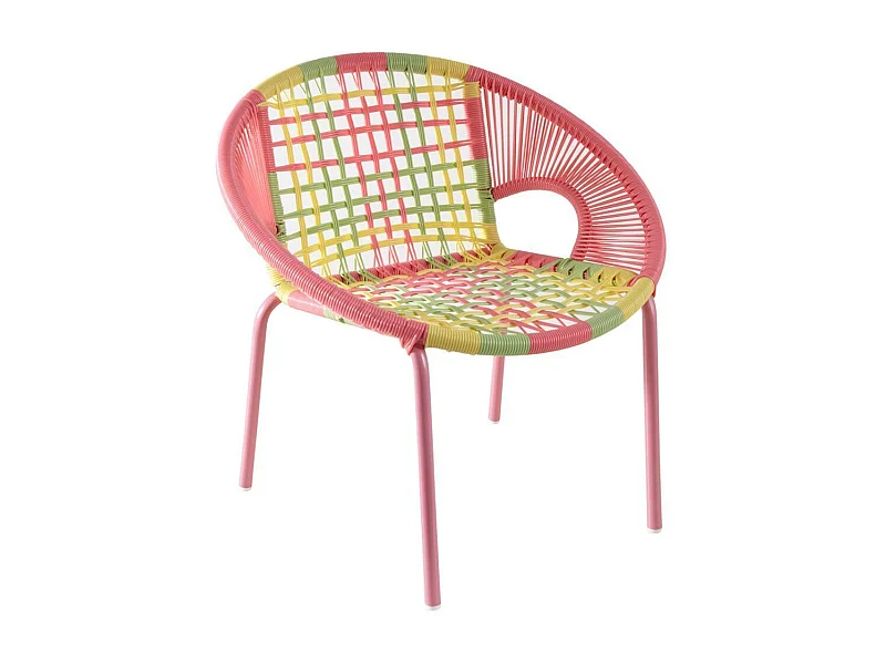 Fauteuil enfant multicolore en polyrésine