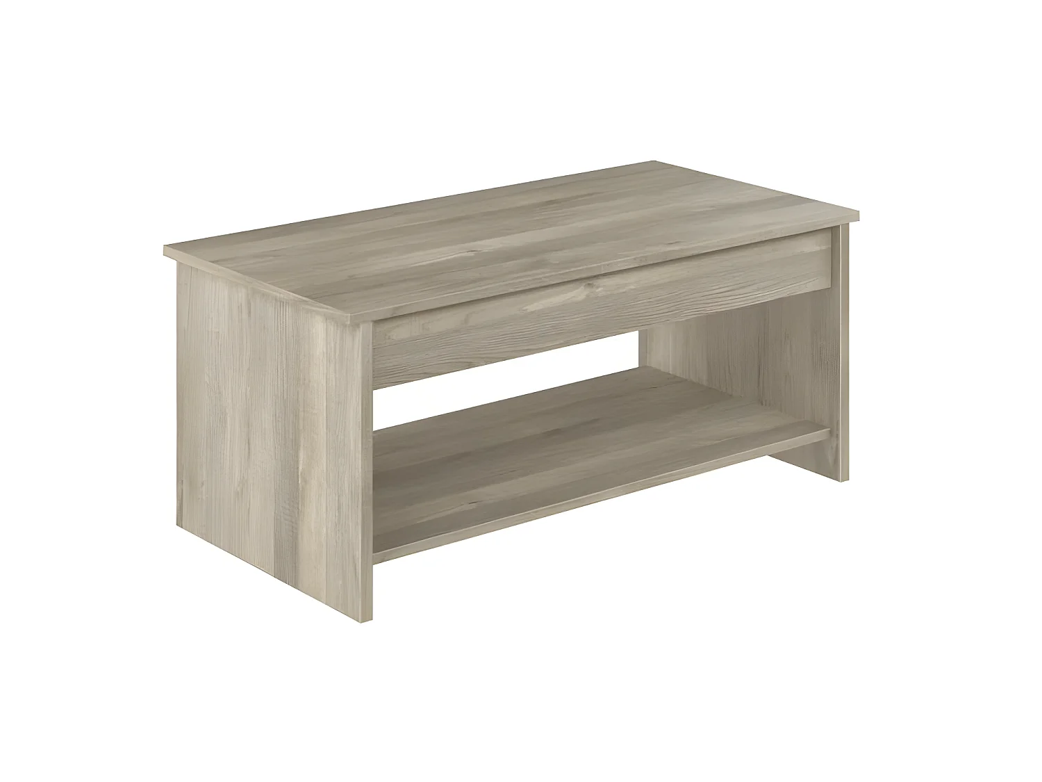 HAPPY Table basse transformable style contemporain laminé chene sonoma - L 100 x l 50 cm