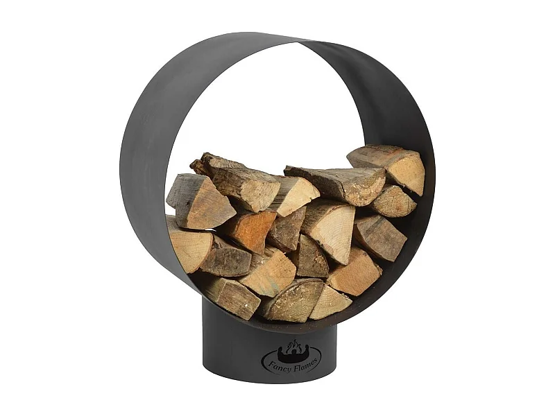Porte bûches cylindrique en métal