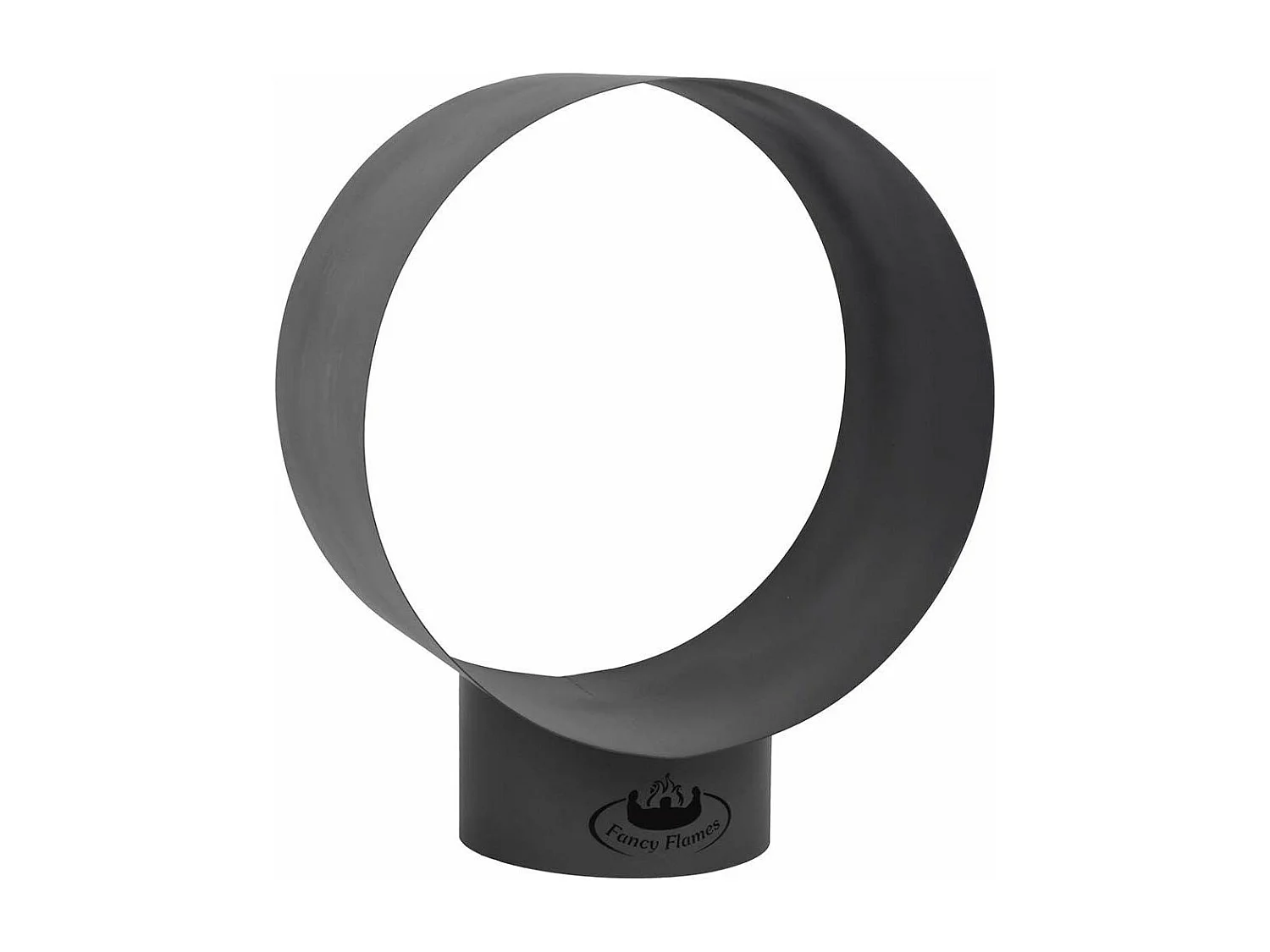 Soporte metálico cilíndrico para troncos