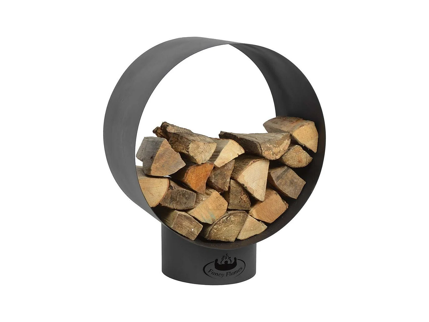 Porte bûches cylindrique en métal