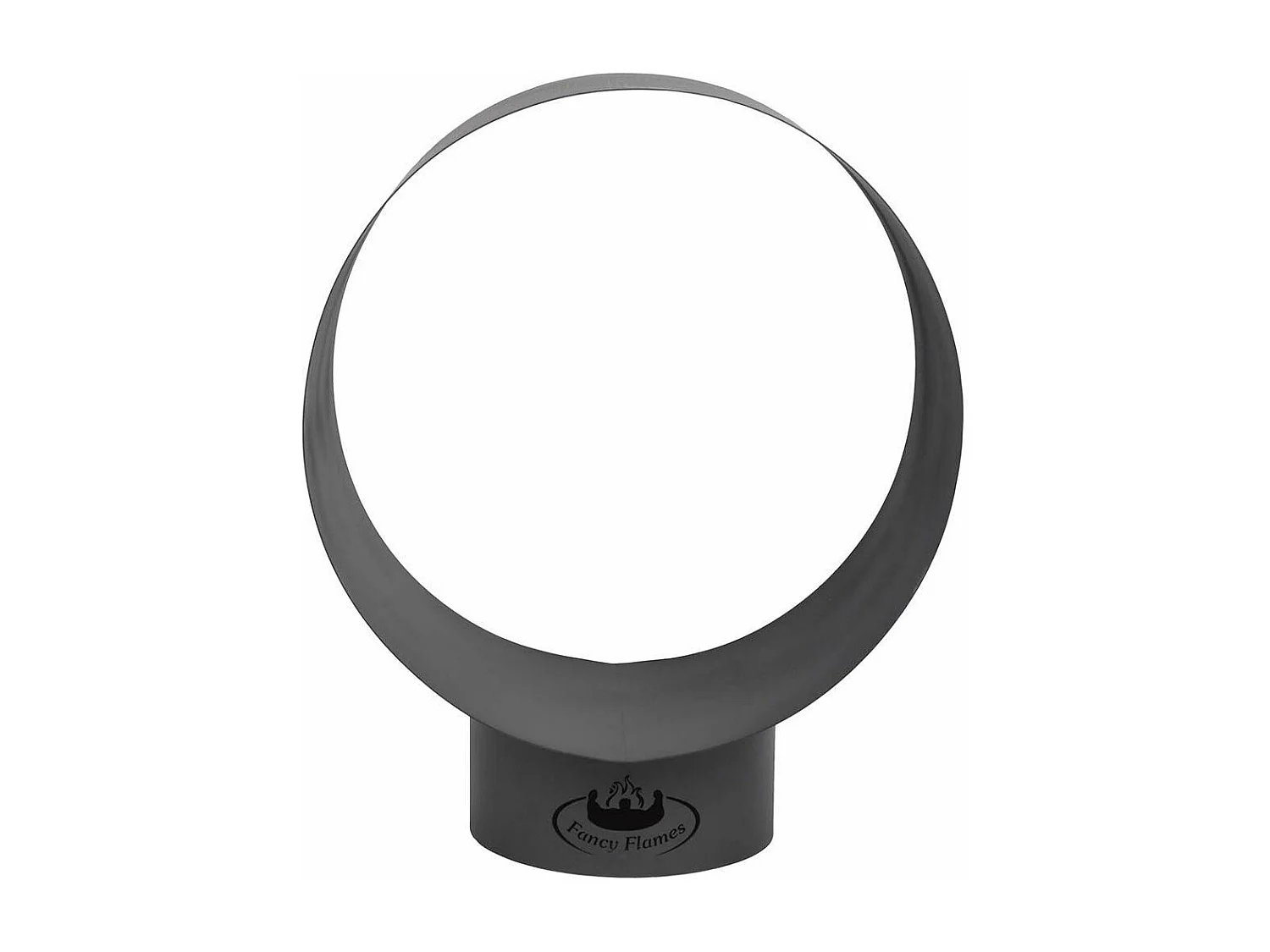 Soporte metálico cilíndrico para troncos