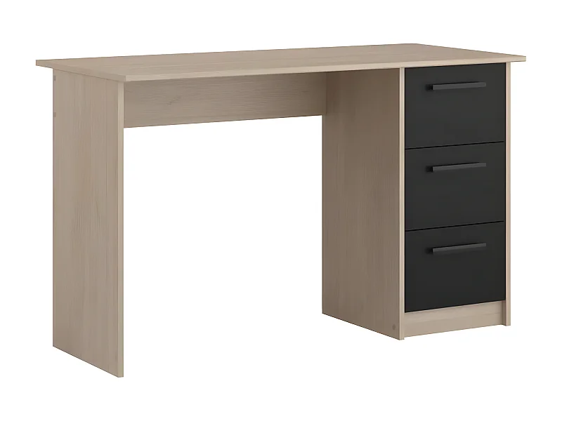 Gerader Schreibtisch 3 Schubladen Eiche Brooklyn - ESSENTIELLE PARISOT