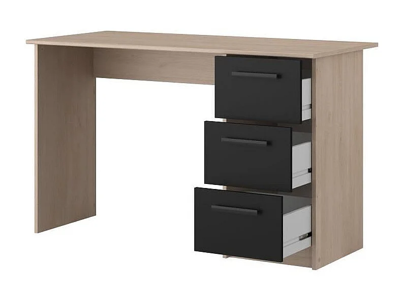 Gerader Schreibtisch 3 Schubladen Eiche Brooklyn - ESSENTIELLE PARISOT