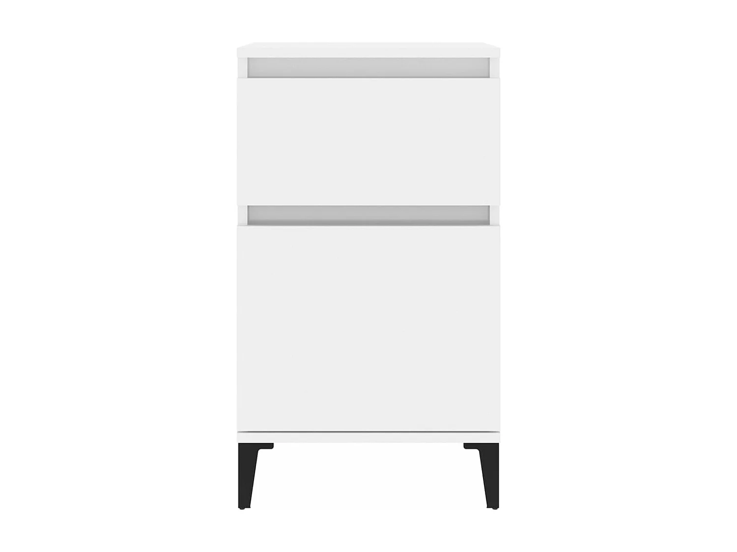 Tables de chevet 2 pcs blanc brillant 40x35x70 cm