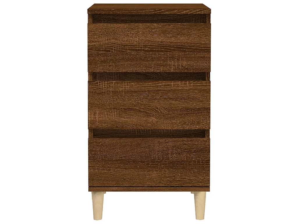 Table de chevet chêne marron 40x35x70 cm bois d'ingénierie