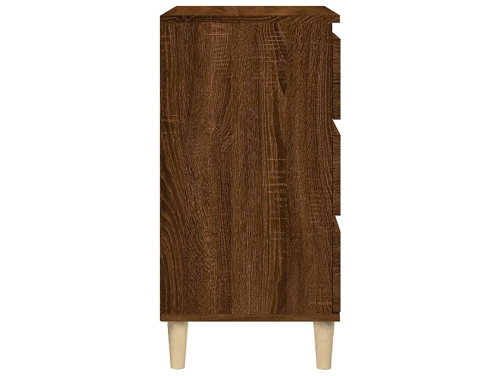 Table de chevet chêne marron 40x35x70 cm bois d'ingénierie
