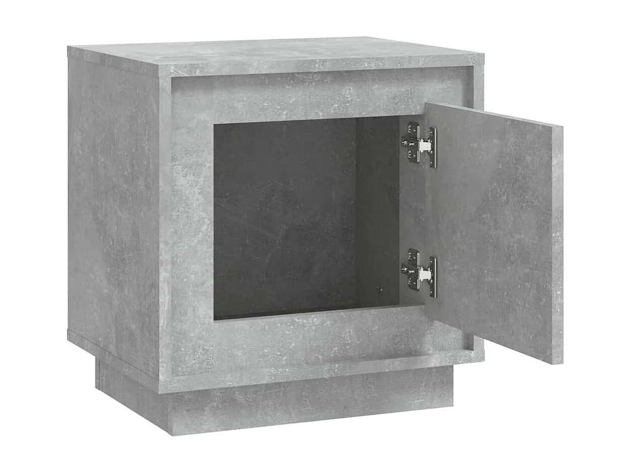 Nachttische 2 Stk. Betongrau 44x35x45 cm Holzwerkstoff