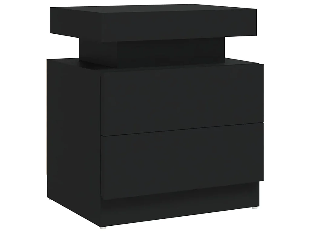 Table de chevet Noir 45x35x52 cm Aggloméré