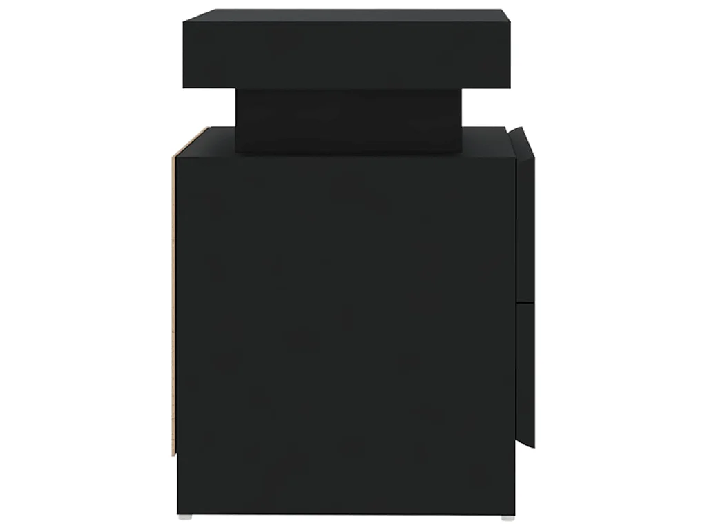Table de chevet Noir 45x35x52 cm Aggloméré