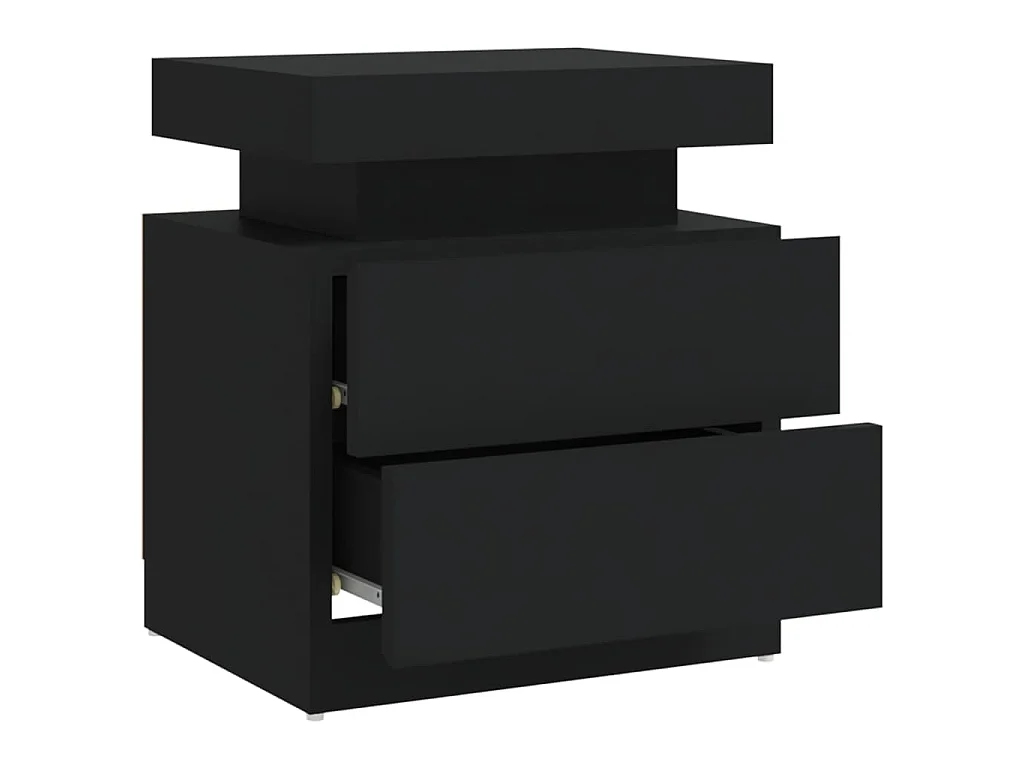 Table de chevet Noir 45x35x52 cm Aggloméré