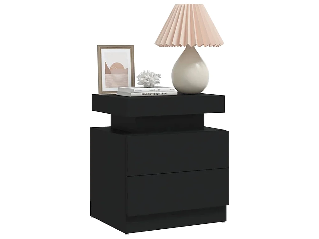 Nachttisch Schwarz 45x35x52 cm Holzwerkstoff