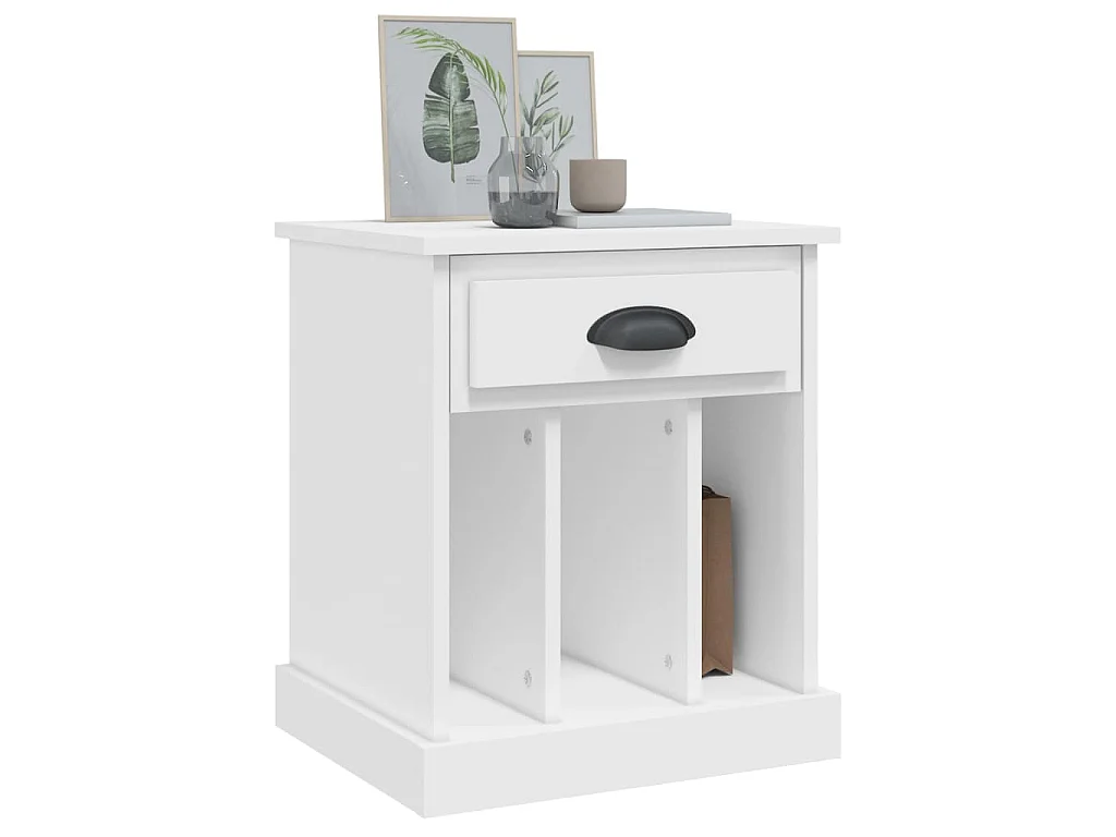 Tables de chevet 2 pcs blanc 43x36x50 cm