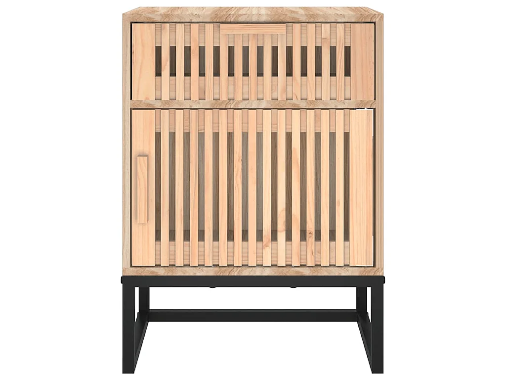 Nachtkastjes 2 st 40x30x55,5 cm bewerkt hout en ijzer