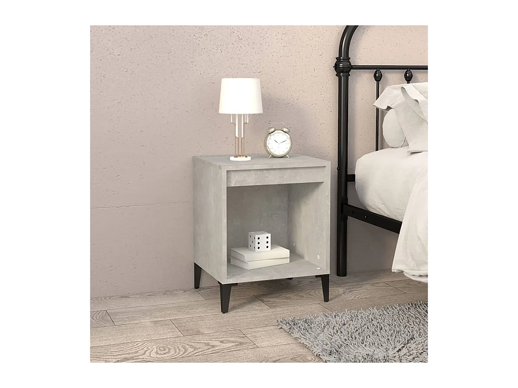 Table de chevet Gris béton 40x35x50 cm