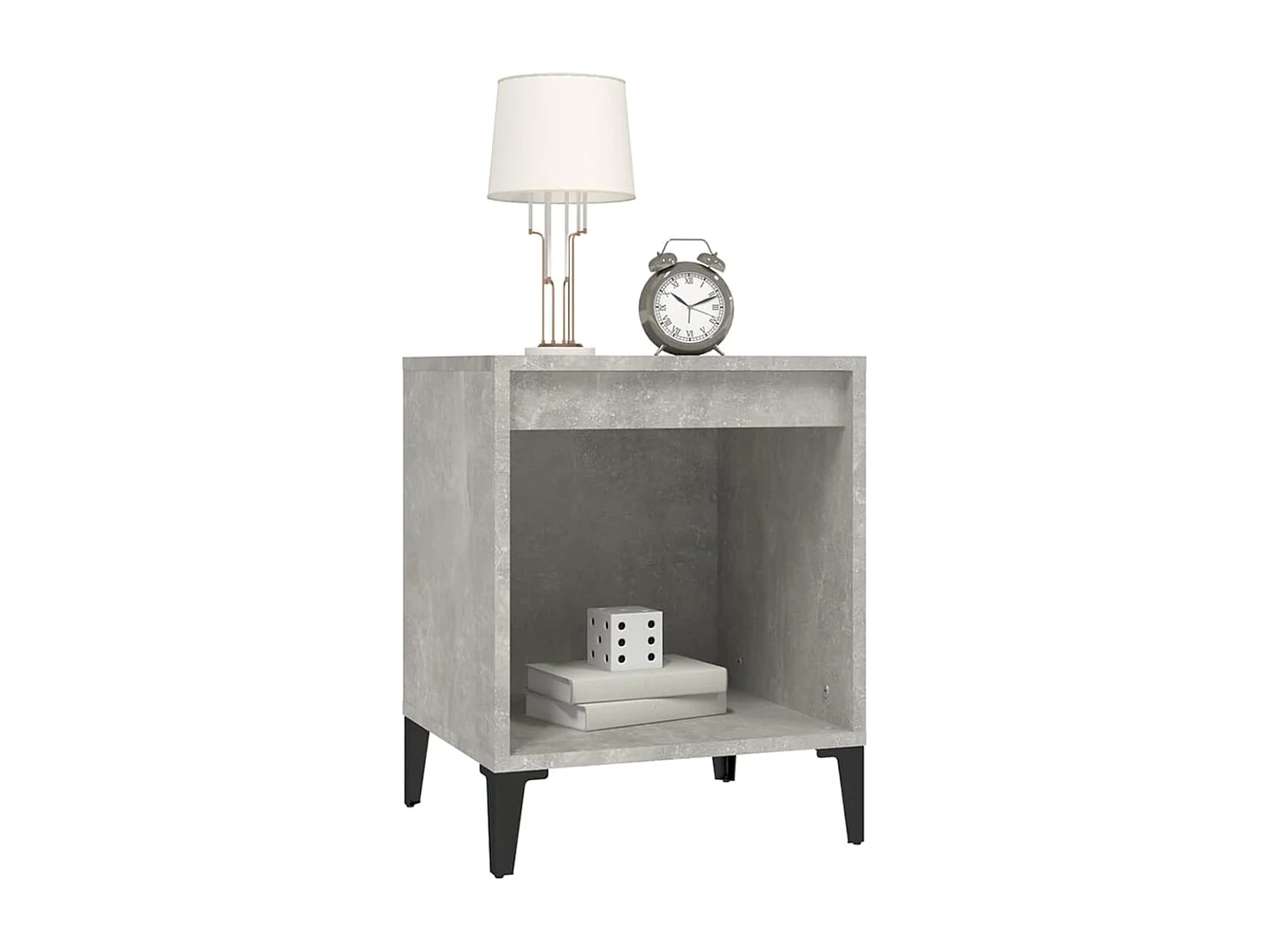 Table de chevet Gris béton 40x35x50 cm