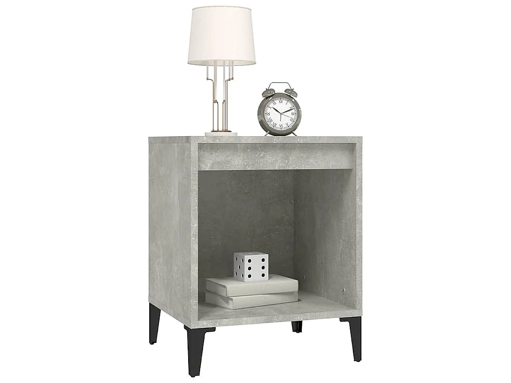 Table de chevet Gris béton 40x35x50 cm