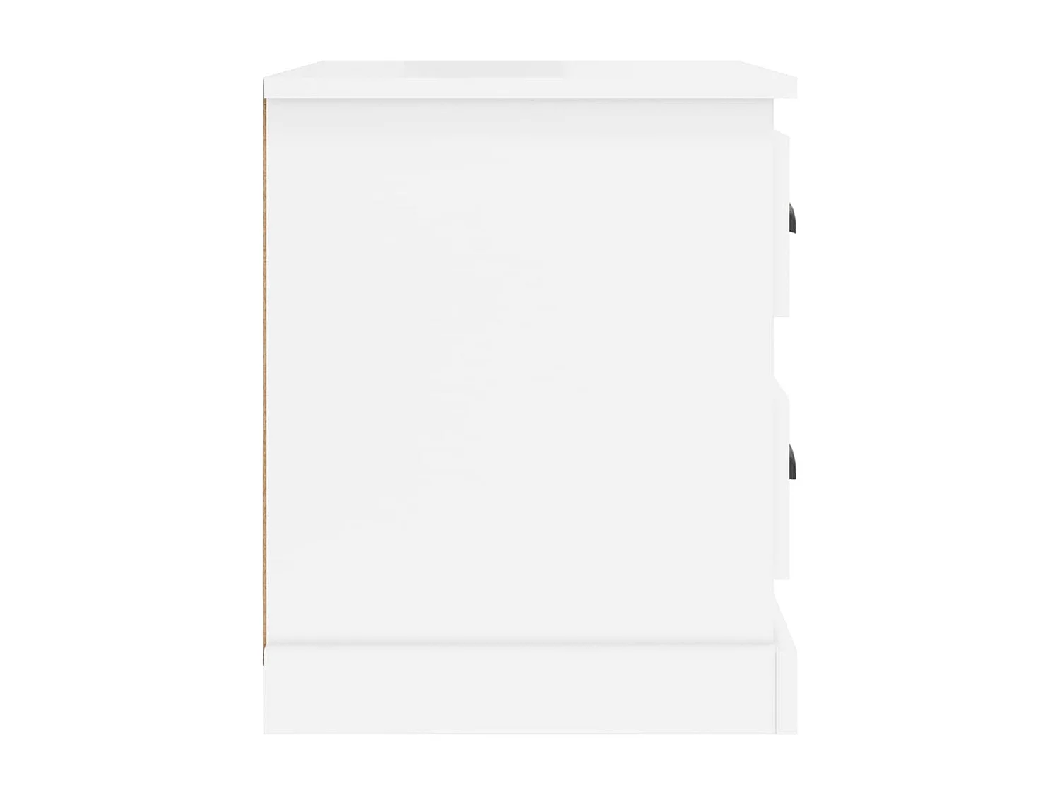 Nachttisch Hochglanz-Weiß 39x39x47,5 cm Holzwerkstoff