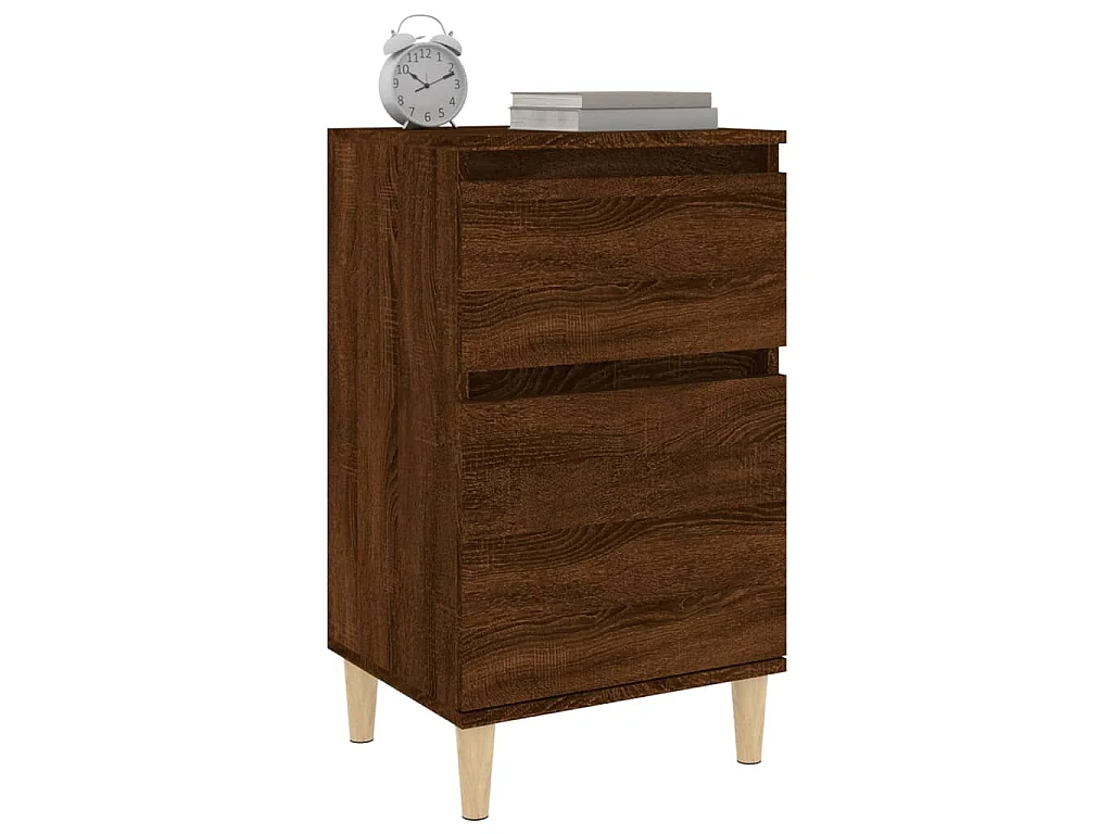 Tables de chevet 2 pcs chêne marron 40x35x70 cm