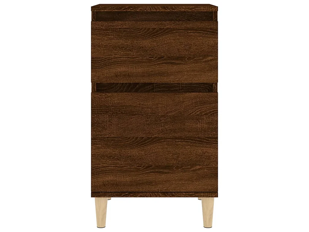 Tables de chevet 2 pcs chêne marron 40x35x70 cm