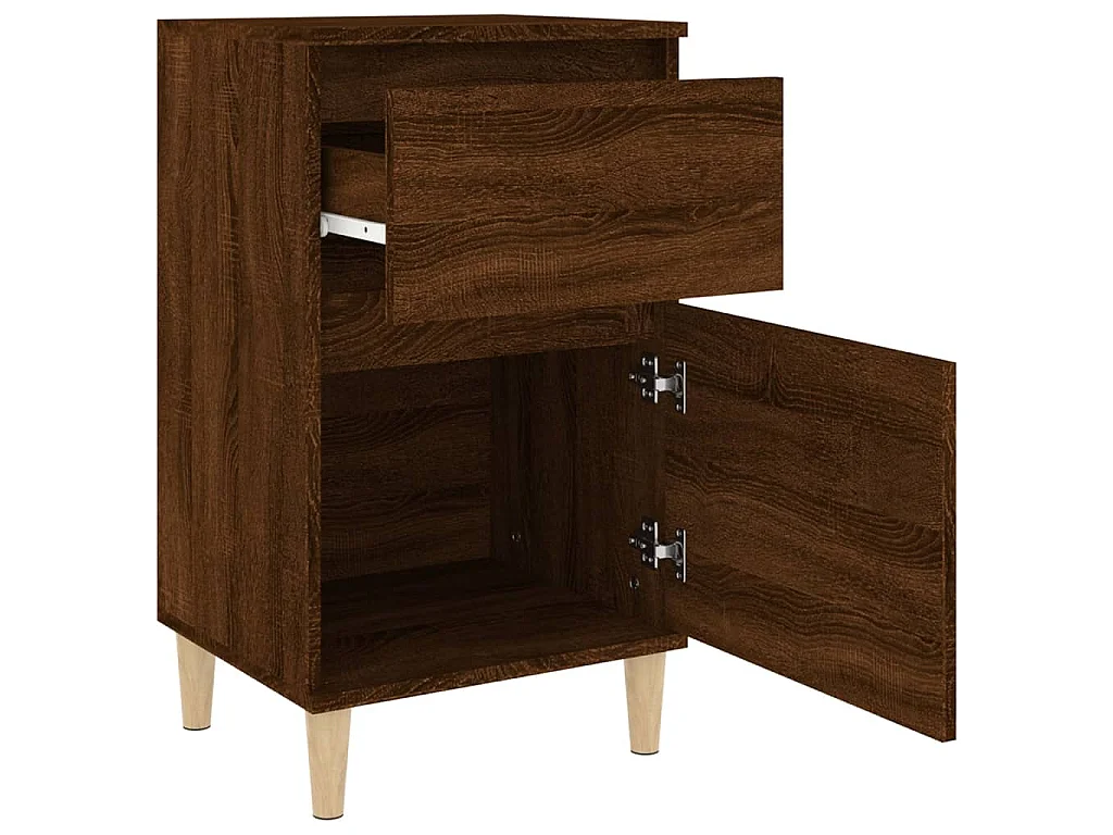 Tables de chevet 2 pcs chêne marron 40x35x70 cm