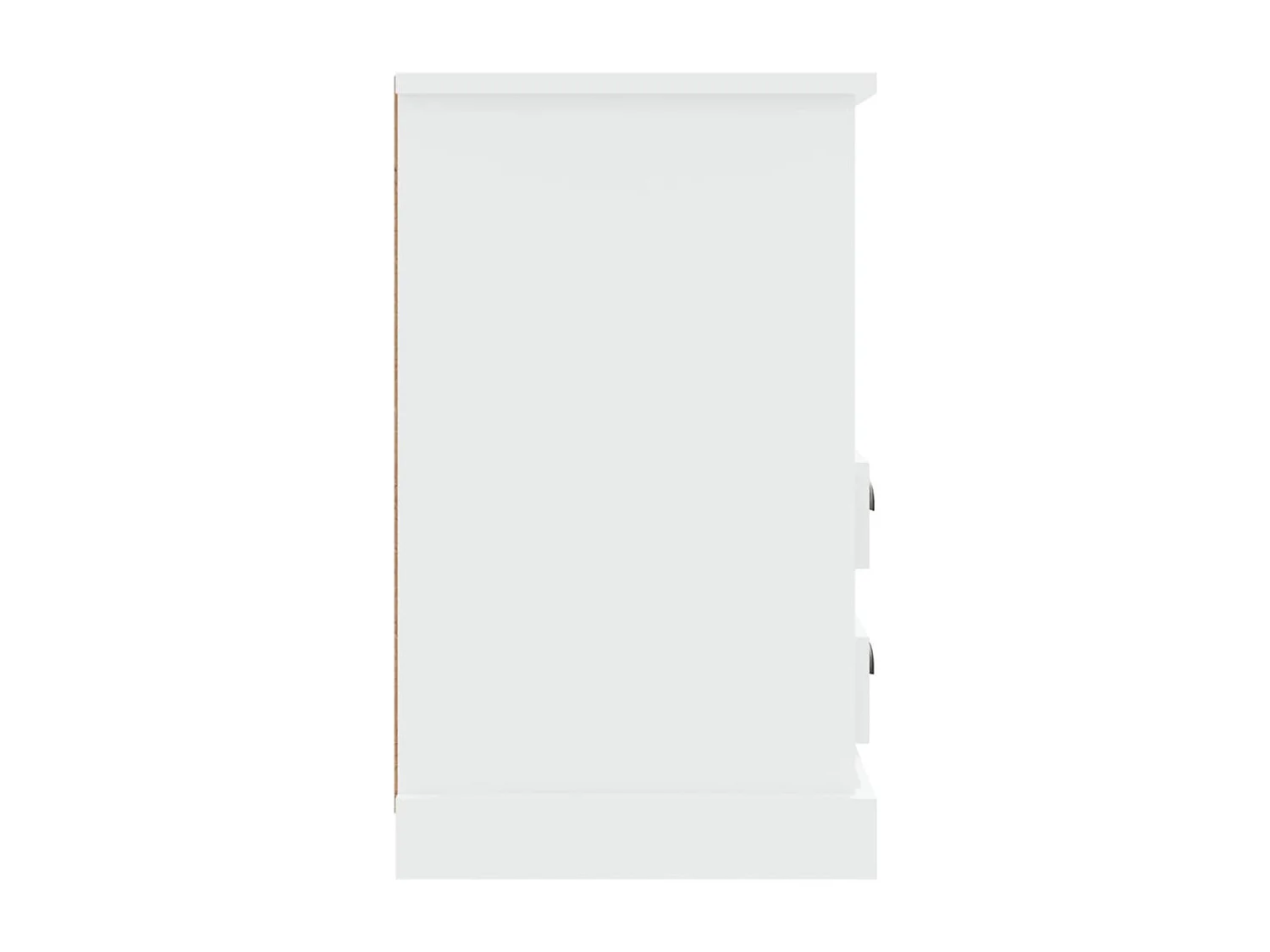 Table de chevet blanc brillant 43x36x60 cm