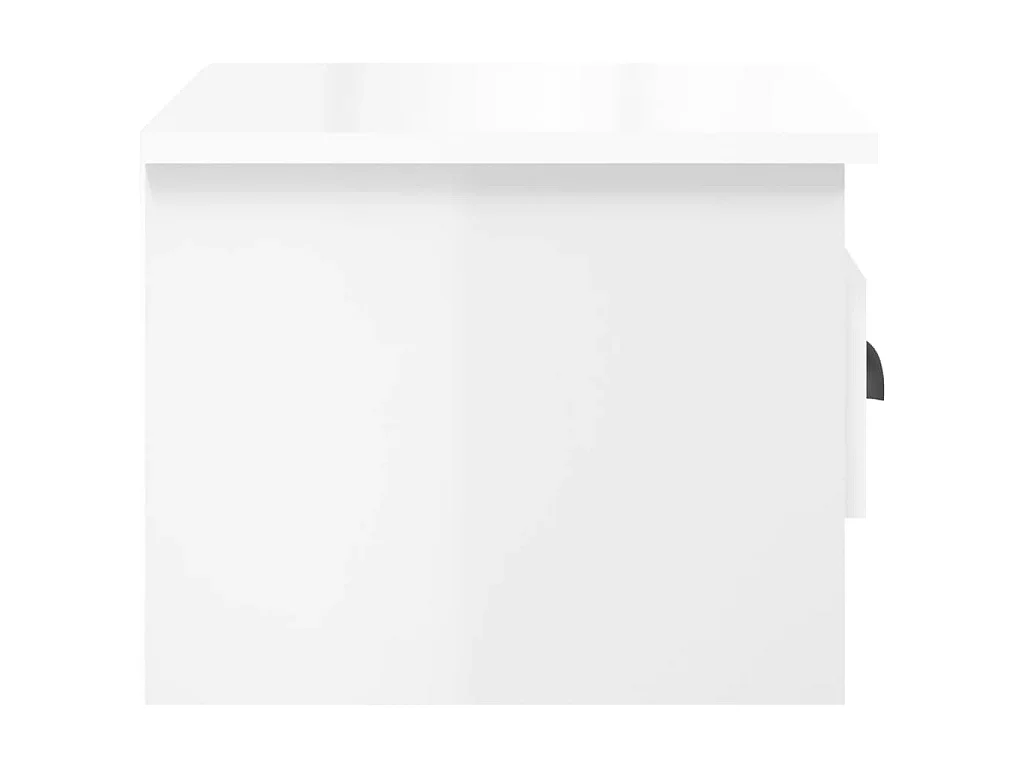 Tables de chevet murales 2 pcs blanc brillant 41,5x36x28 cm