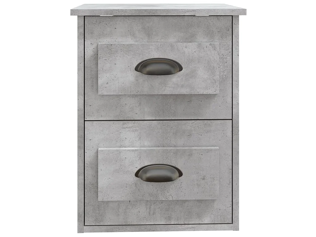 Wand-Nachttische 2 Stk. Betongrau 41,5x36x53 cm