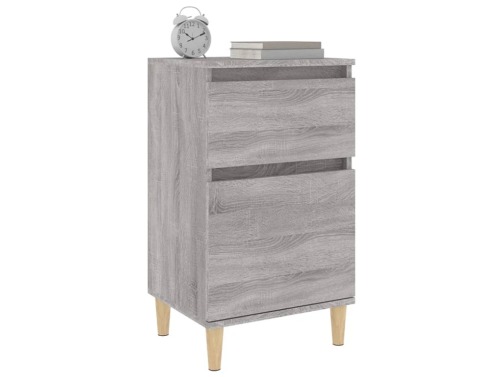 Comodini 2 pz Grigio Sonoma 40x35x70 cm