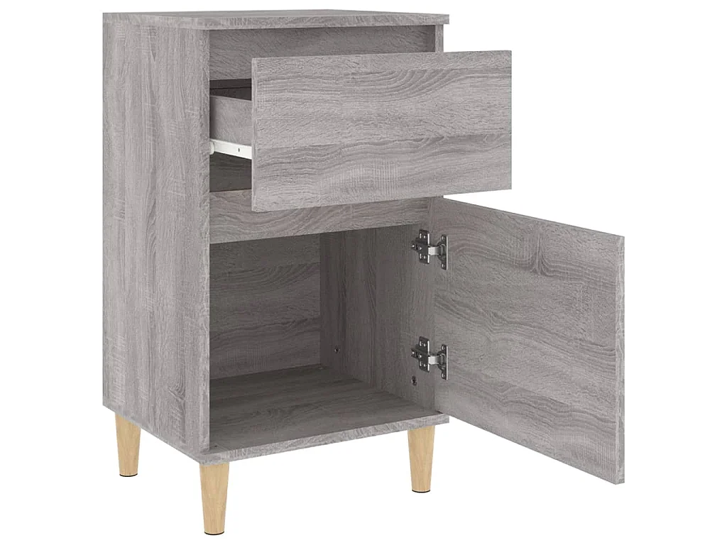 Comodini 2 pz Grigio Sonoma 40x35x70 cm