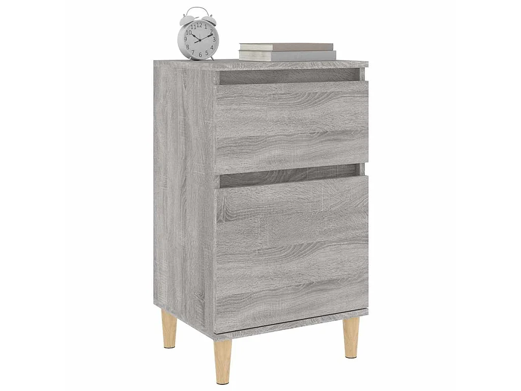 Nachtkastjes 2 st 40x35x70 cm bewerkt hout grijs sonoma eiken