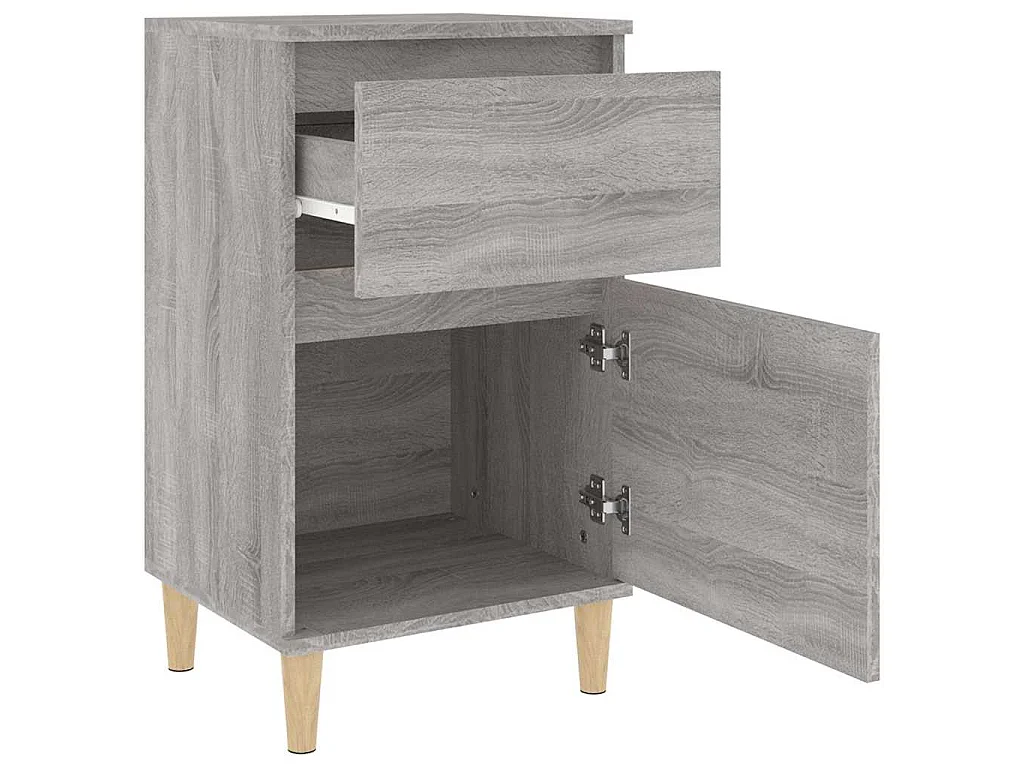 Nachtkastjes 2 st 40x35x70 cm bewerkt hout grijs sonoma eiken