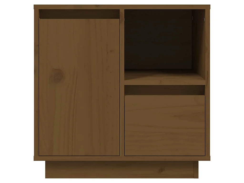Table de chevet Marron miel 50x34x50 cm Bois de pin massif