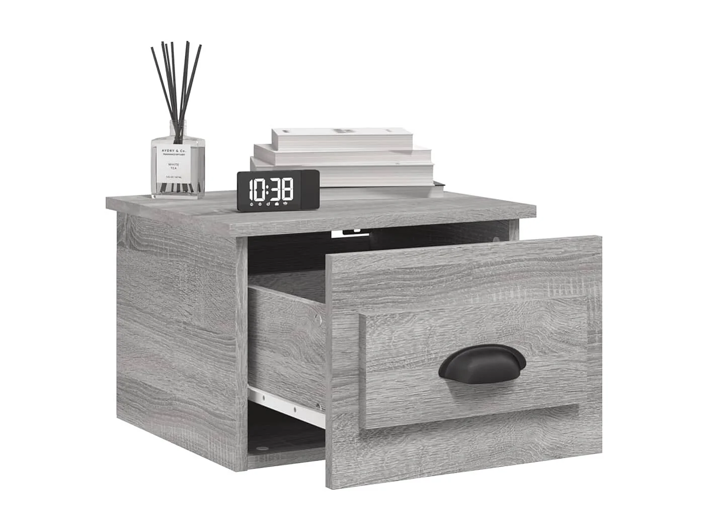 Table de chevet murale sonoma gris 41,5x36x28 cm