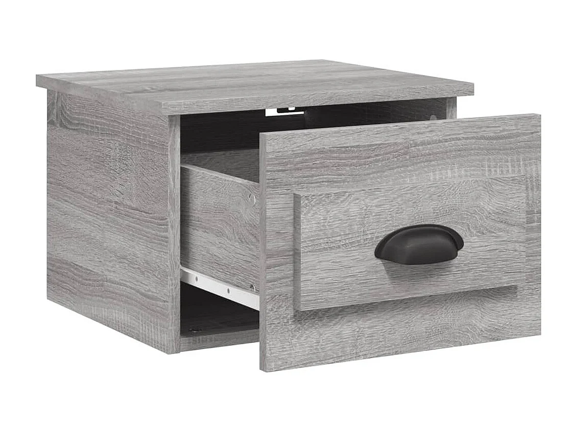 Table de chevet murale sonoma gris 41,5x36x28 cm