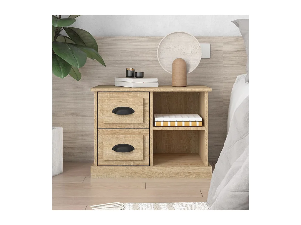 Comodino Rovere Sonoma 60x35,5x45 cm