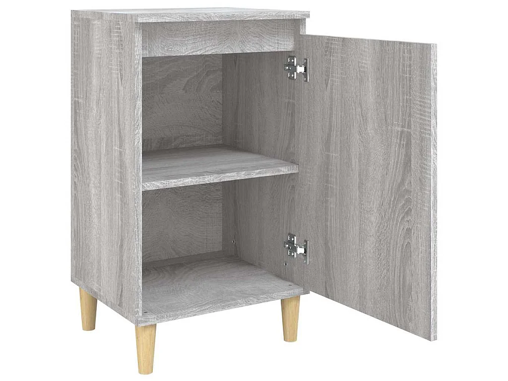 Table de chevet sonoma gris 40x35x70 cm bois d'ingénierie