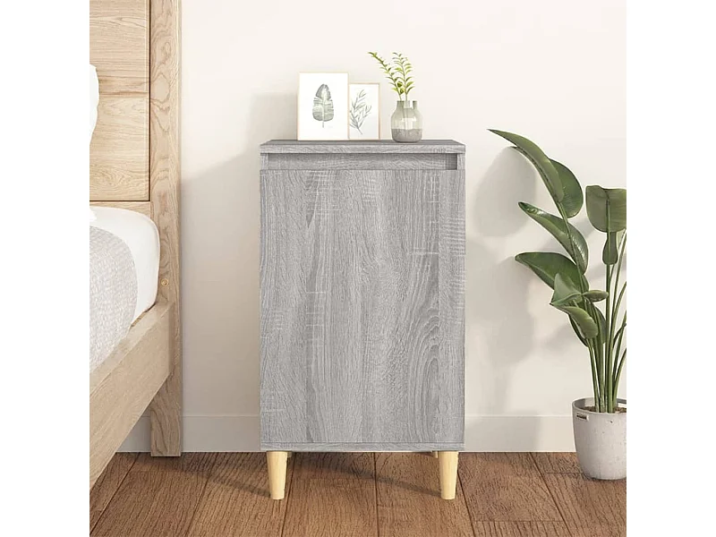 Table de chevet sonoma gris 40x35x70 cm bois d'ingénierie