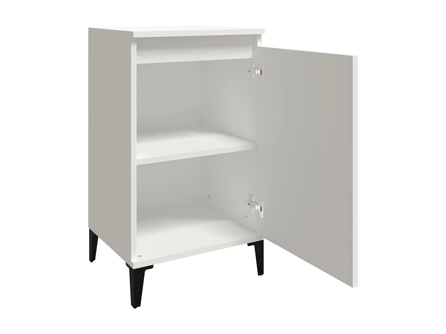 Nachtkastje 40x35x70 cm bewerkt hout wit