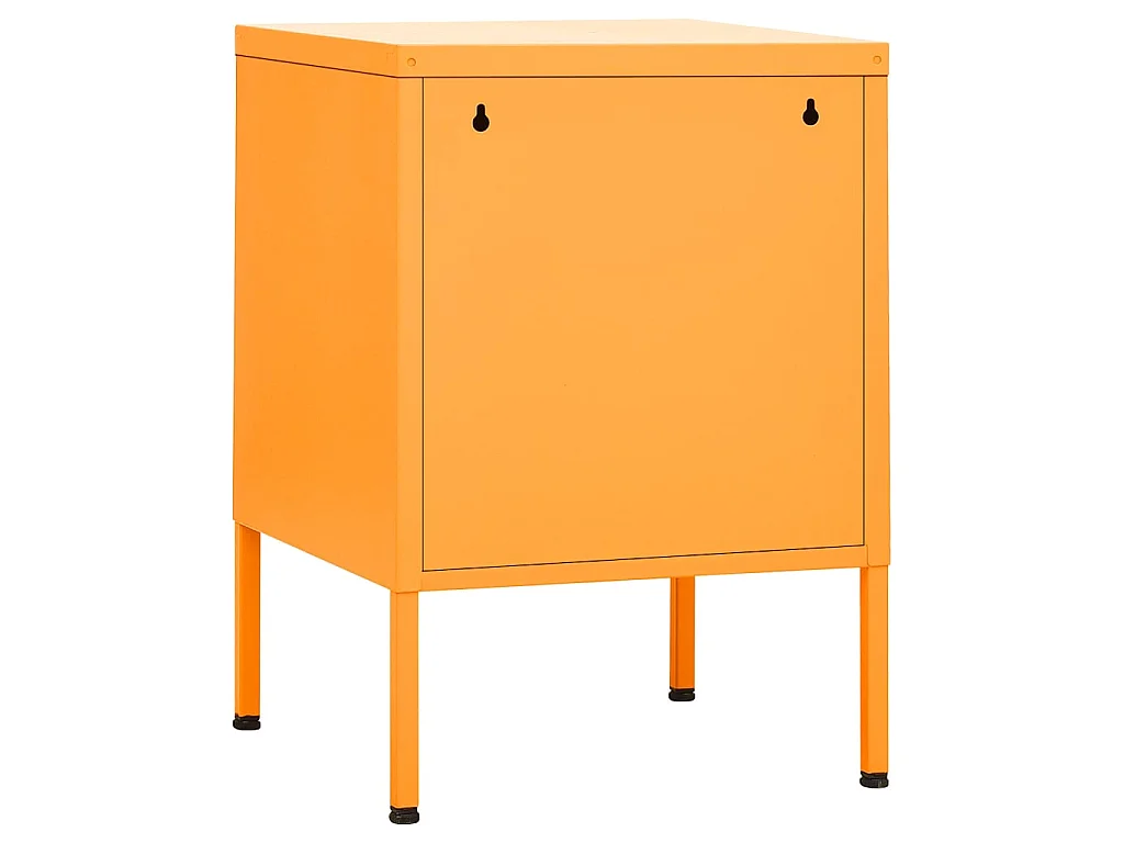 Table de chevet Jaune moutarde 35x35x51 cm Acier