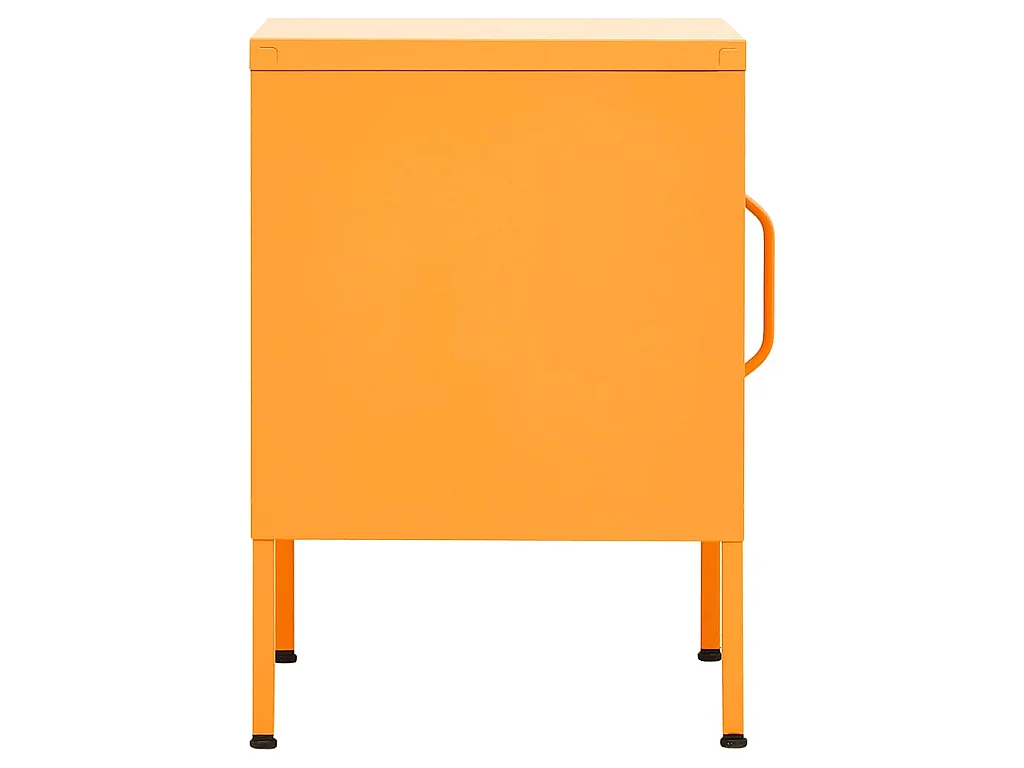 Table de chevet Jaune moutarde 35x35x51 cm Acier